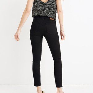 NWT Madewell 9” Black Skinny Raw Hem Jeans Sz 25